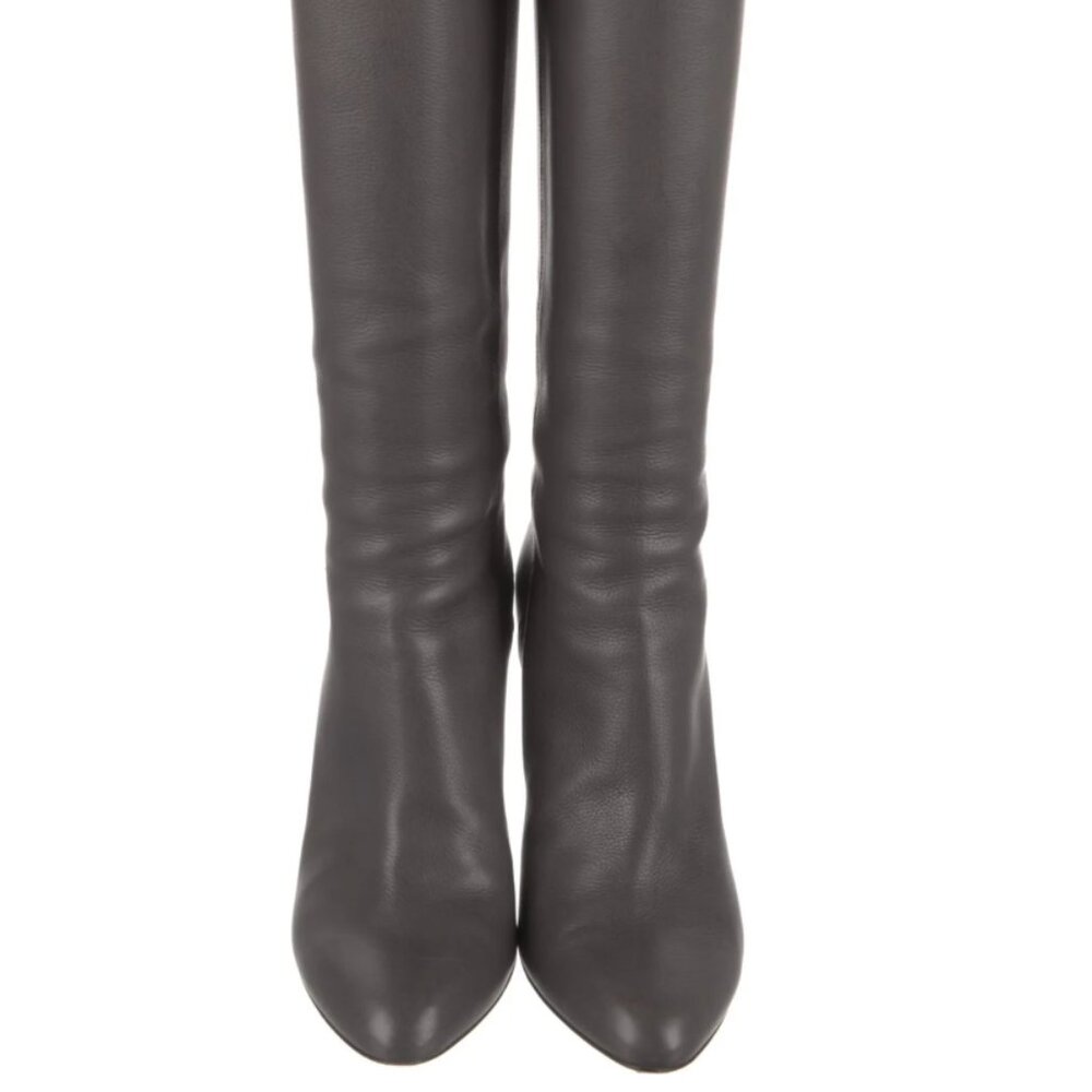 Gray Jimmy Choo leather boots